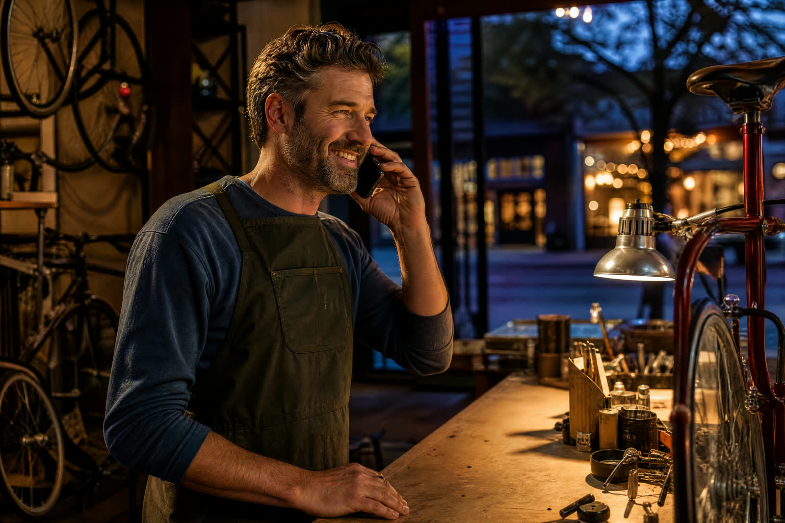 Chef-owner at the pass